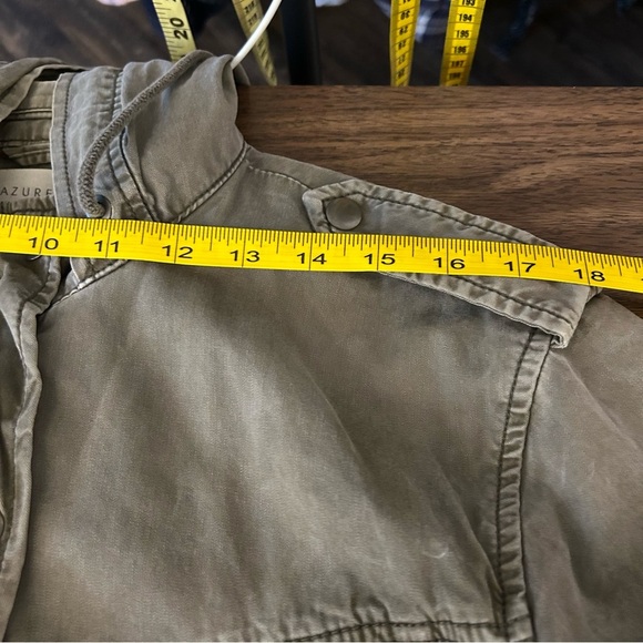 Aritzia azure Skies Olive Hooded Jacket M - Picture 9 of 13